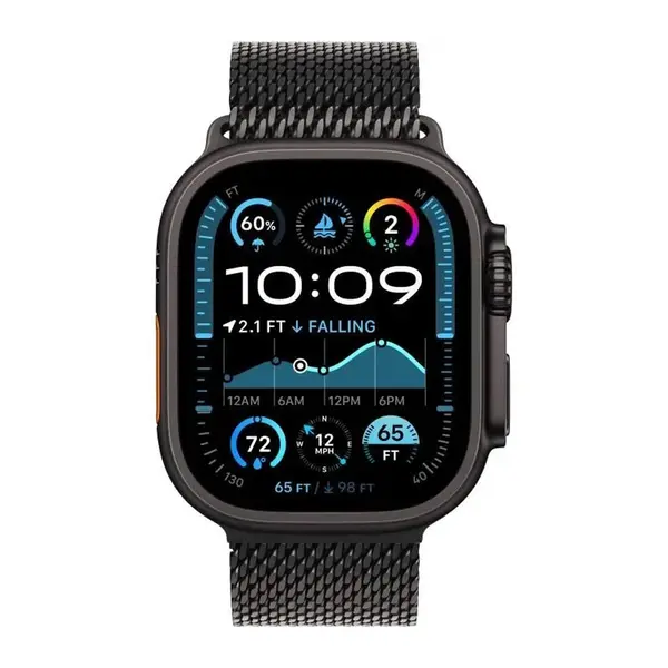 Apple Watch Ultra 2 Titanium Milanese Loop GPS + Cellular Smartwatch – Color: Black – View 2